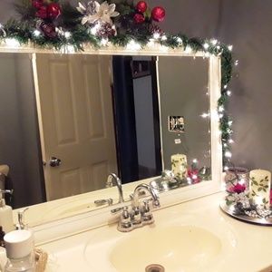 Christmas mirror garland cute